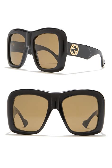 gucci 60mm oversized square sunglasses|gucci square sunglasses unisex.